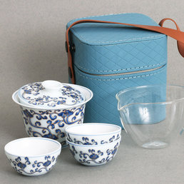 Походный набор "Всё в одном" (гайвань 150 мл, пиала 3 шт 50 мл, чахай 210 мл)